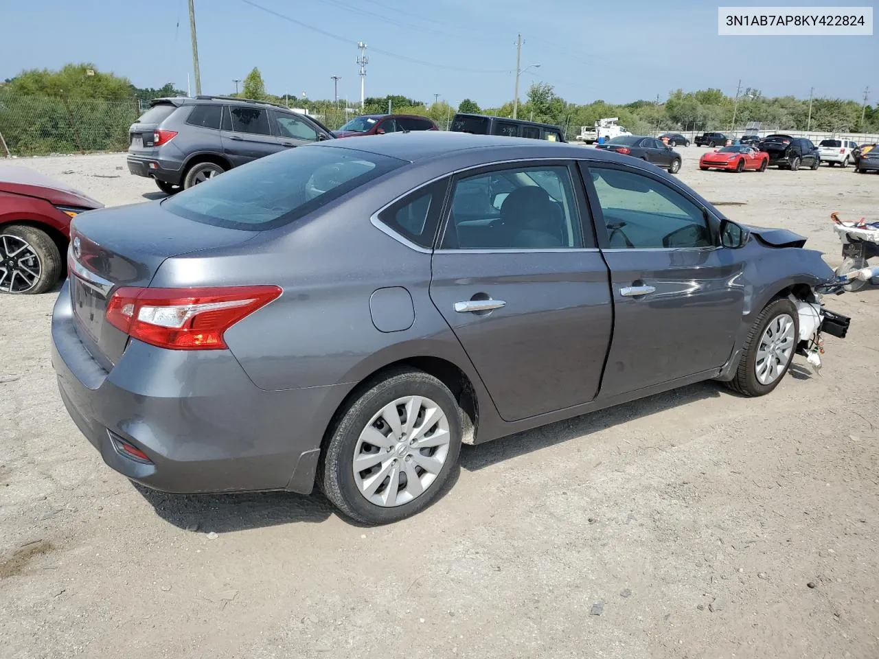 2019 Nissan Sentra S VIN: 3N1AB7AP8KY422824 Lot: 68905664