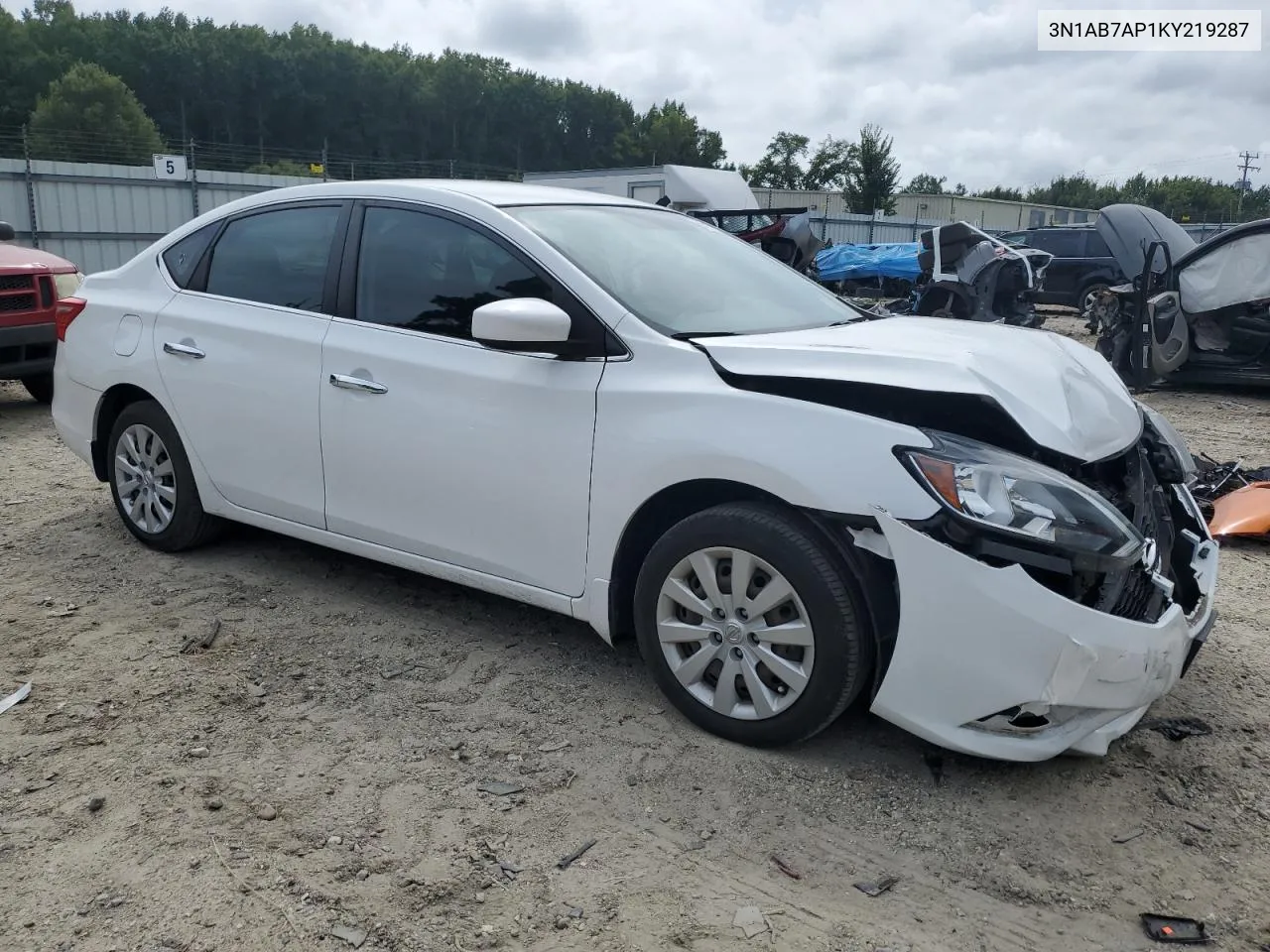 2019 Nissan Sentra S VIN: 3N1AB7AP1KY219287 Lot: 68993634