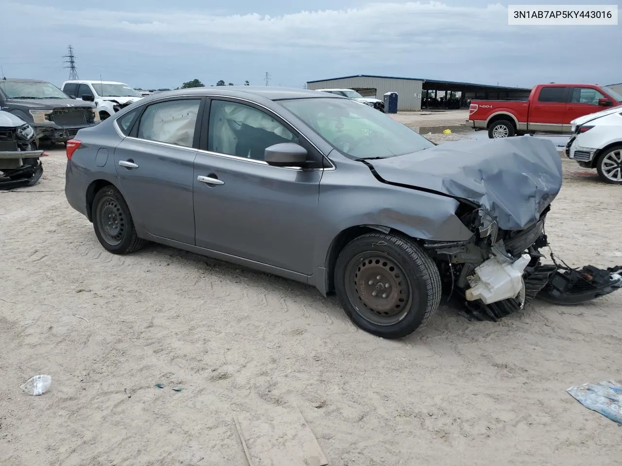 2019 Nissan Sentra S VIN: 3N1AB7AP5KY443016 Lot: 69034544