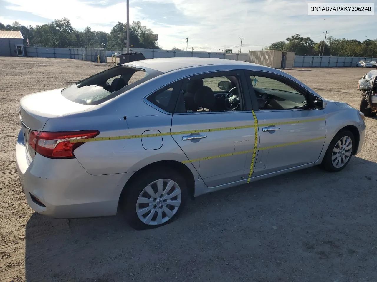 2019 Nissan Sentra S VIN: 3N1AB7APXKY306248 Lot: 69204574