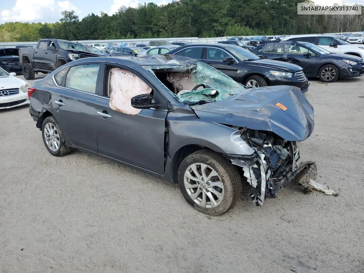 2019 Nissan Sentra S VIN: 3N1AB7AP5KY313740 Lot: 69287284