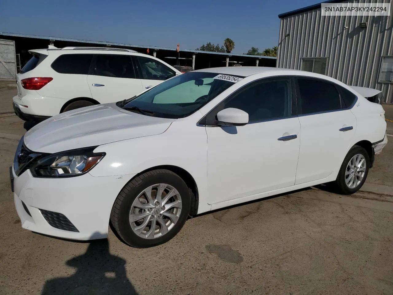 2019 Nissan Sentra S VIN: 3N1AB7AP3KY242294 Lot: 69535254