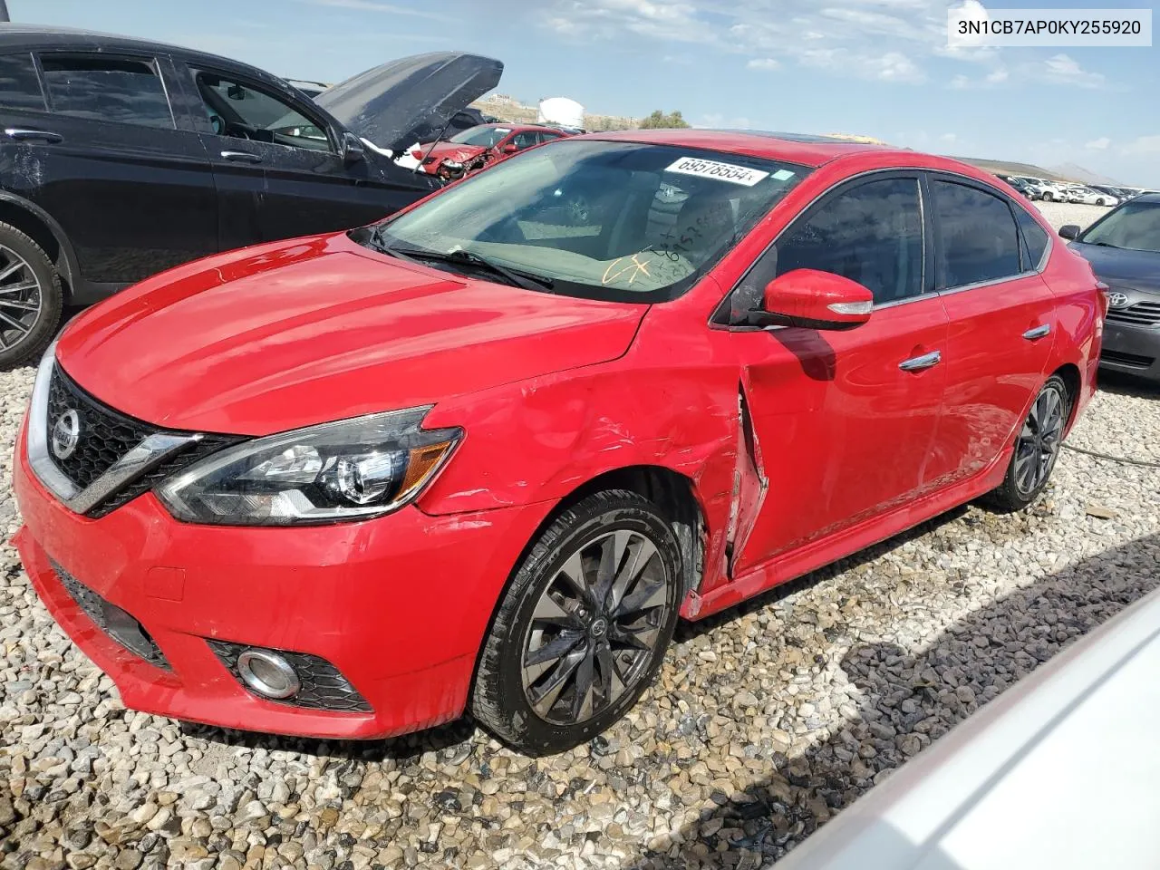 2019 Nissan Sentra Sr Turbo VIN: 3N1CB7AP0KY255920 Lot: 69578554