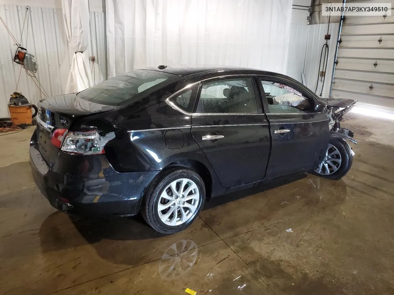 3N1AB7AP3KY349510 2019 Nissan Sentra S