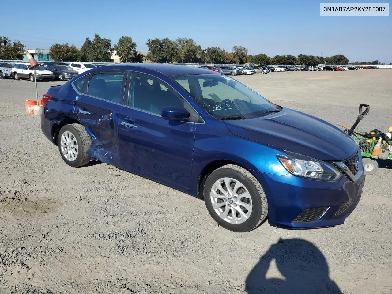 2019 Nissan Sentra S VIN: 3N1AB7AP2KY285007 Lot: 69986824