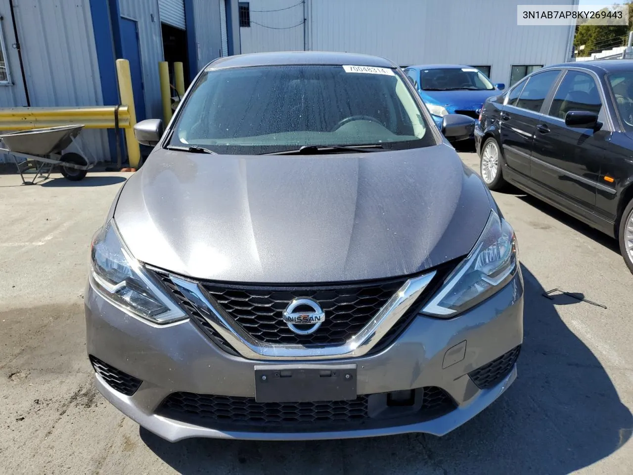 2019 Nissan Sentra S VIN: 3N1AB7AP8KY269443 Lot: 70048314