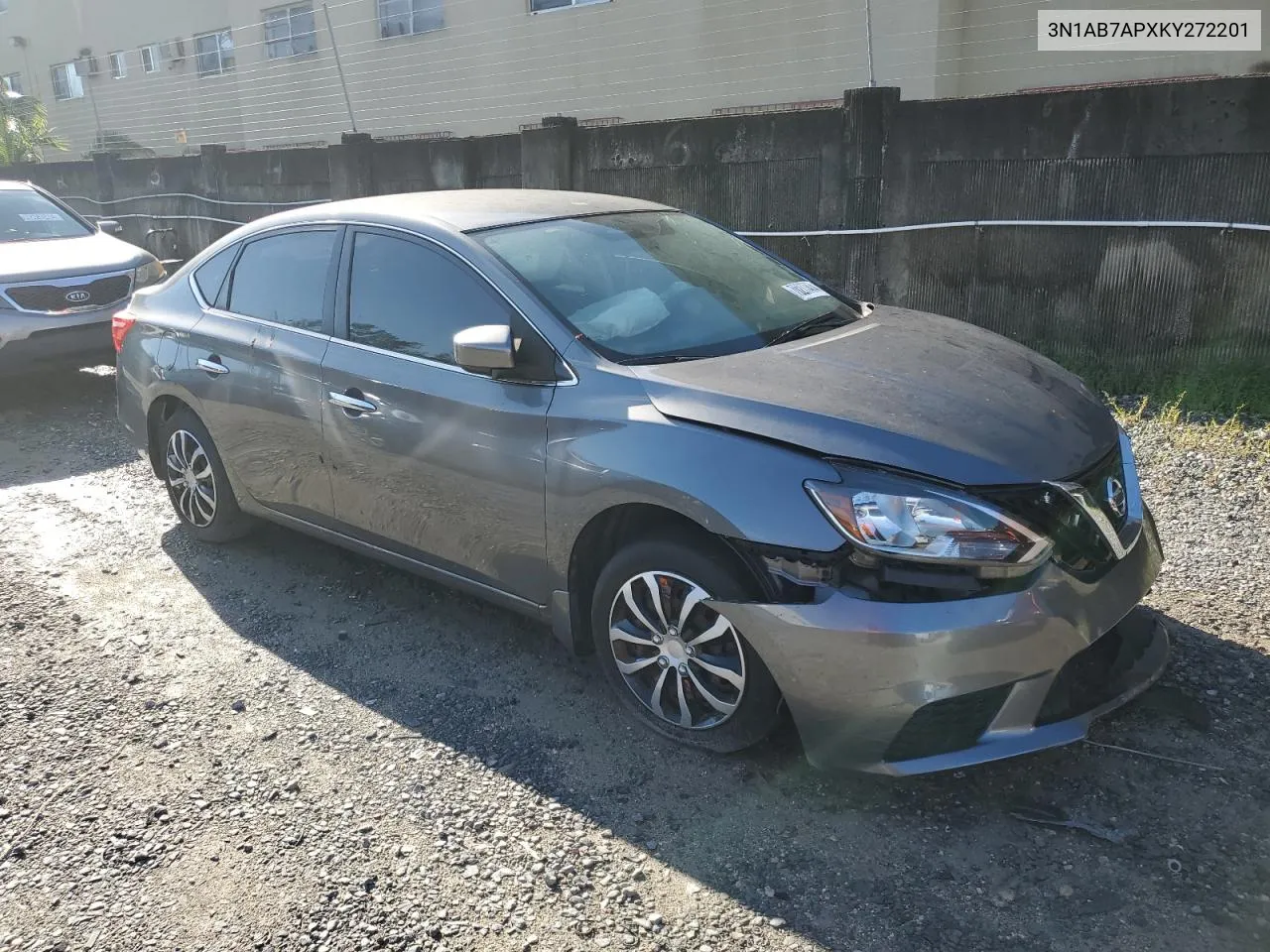 2019 Nissan Sentra S VIN: 3N1AB7APXKY272201 Lot: 70277474