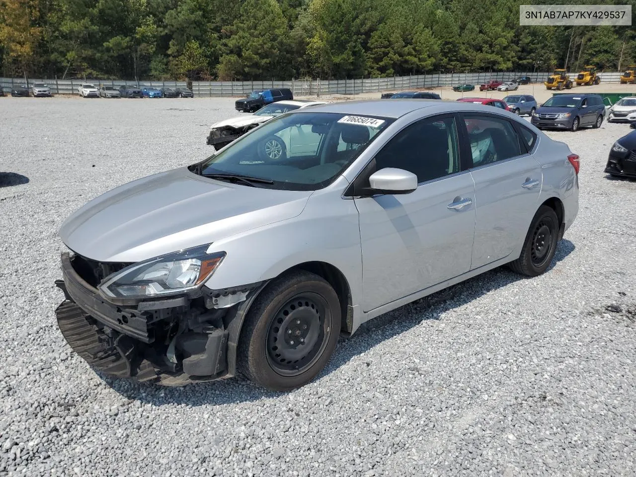 2019 Nissan Sentra S VIN: 3N1AB7AP7KY429537 Lot: 70685074