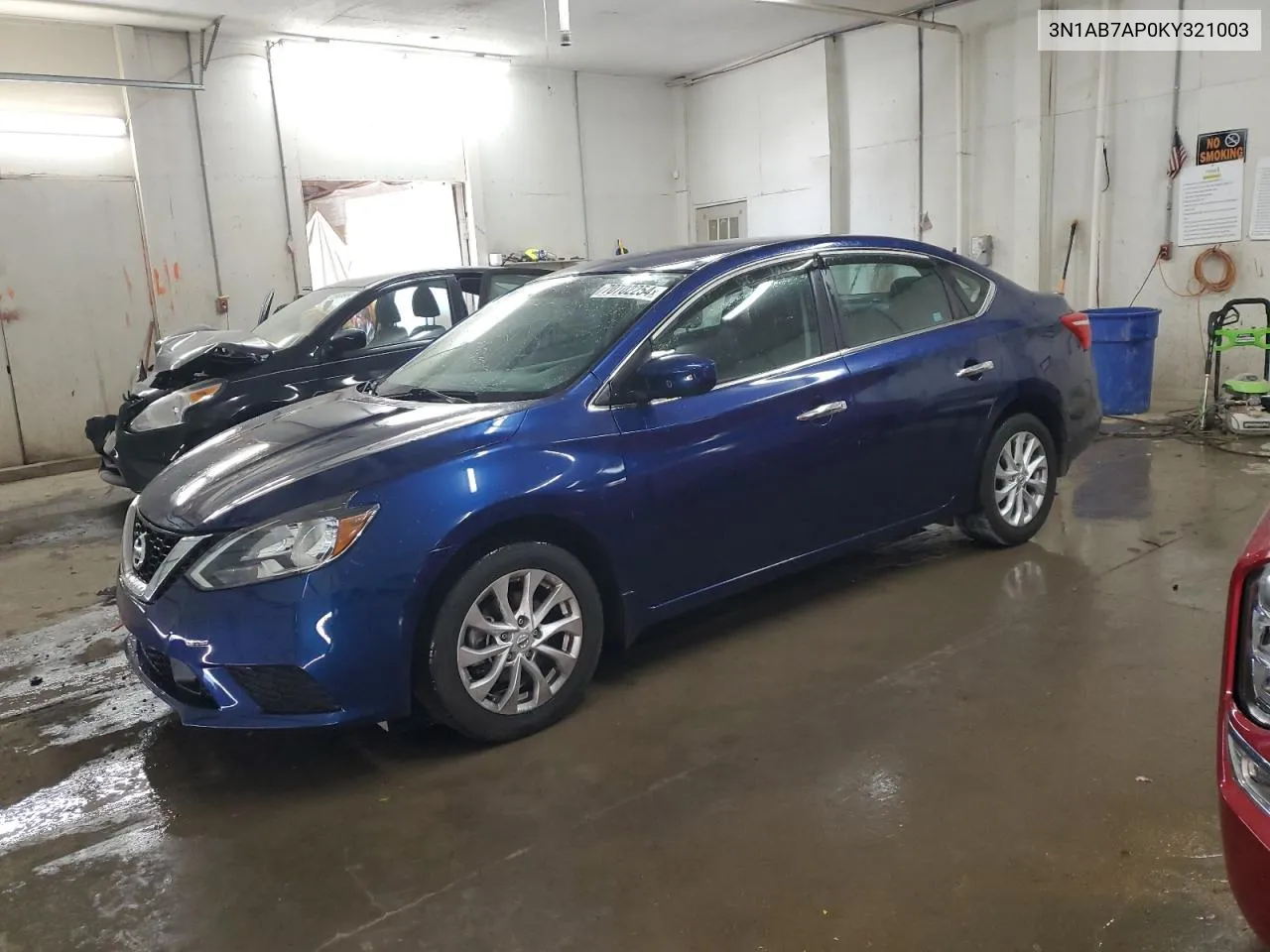 2019 Nissan Sentra S VIN: 3N1AB7AP0KY321003 Lot: 70702254