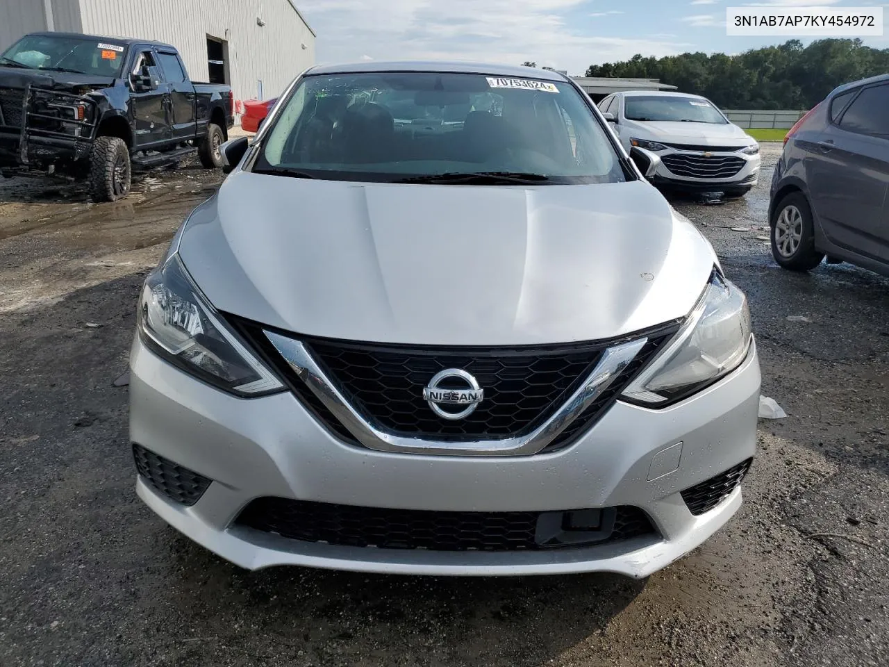 2019 Nissan Sentra S VIN: 3N1AB7AP7KY454972 Lot: 70753624