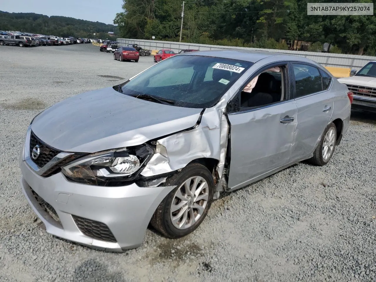 2019 Nissan Sentra S VIN: 3N1AB7AP9KY257074 Lot: 70808024