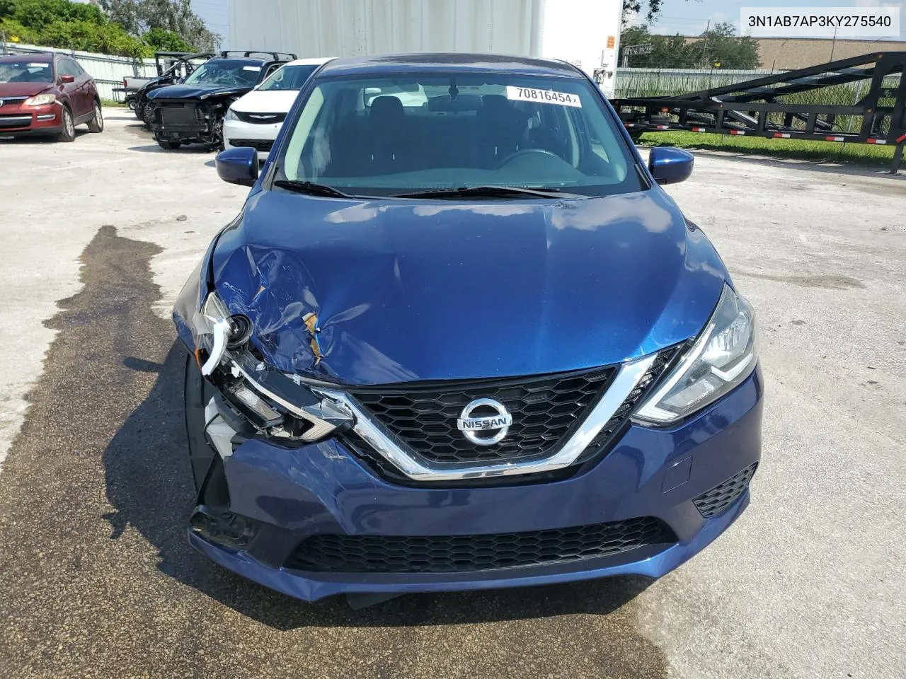 2019 Nissan Sentra S VIN: 3N1AB7AP3KY275540 Lot: 70816454