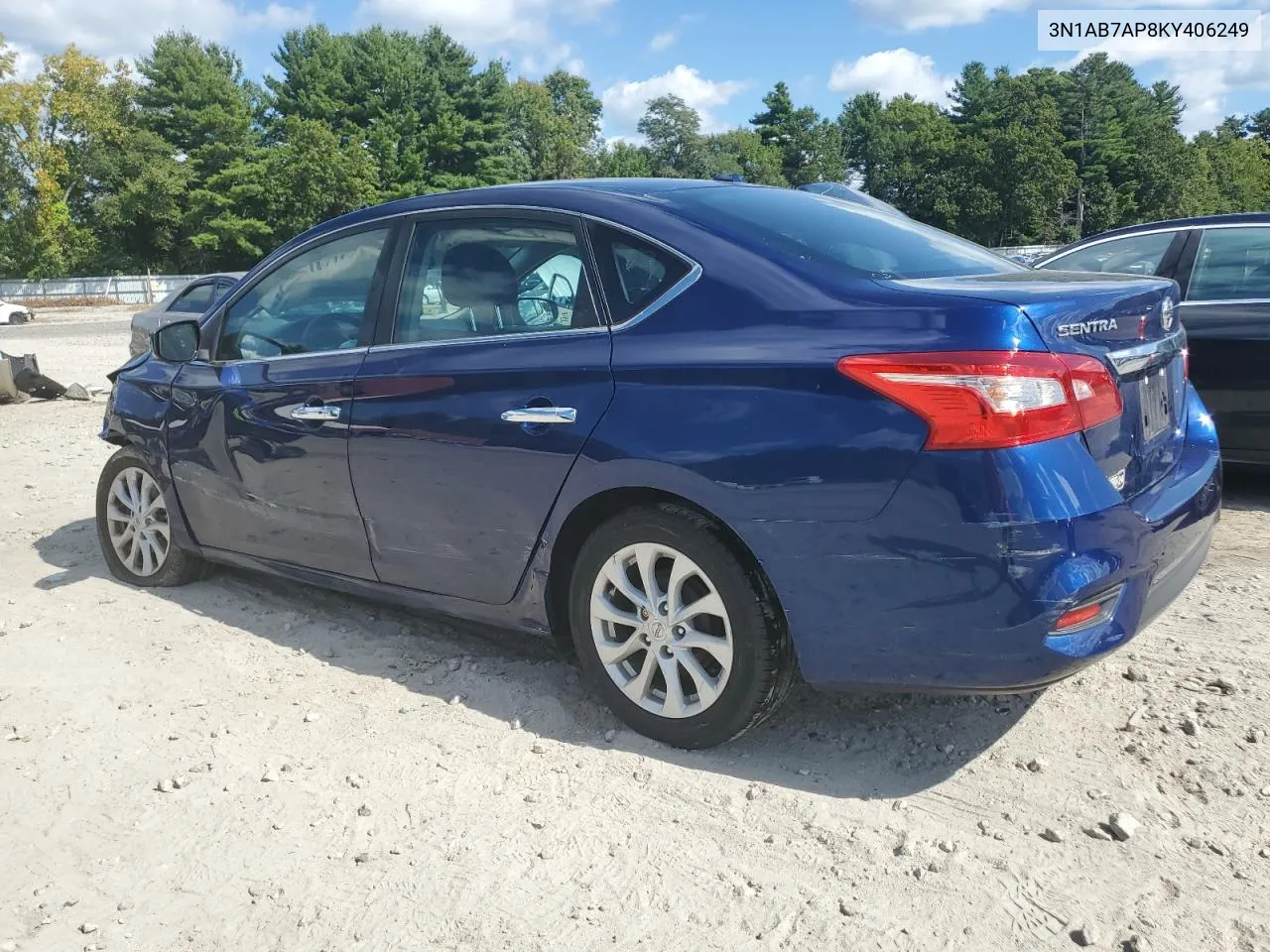 2019 Nissan Sentra S VIN: 3N1AB7AP8KY406249 Lot: 70955094