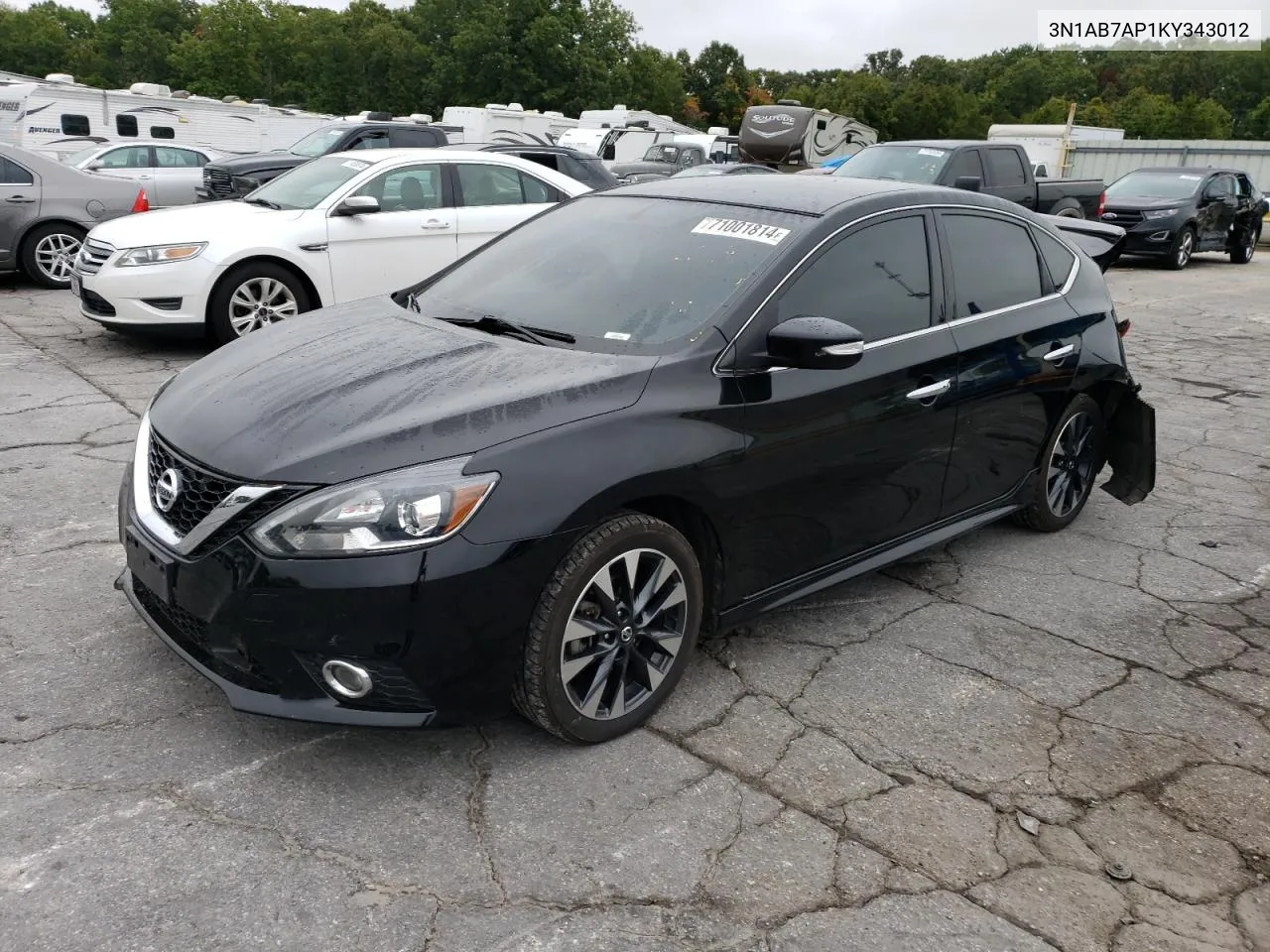 2019 Nissan Sentra S VIN: 3N1AB7AP1KY343012 Lot: 71001814