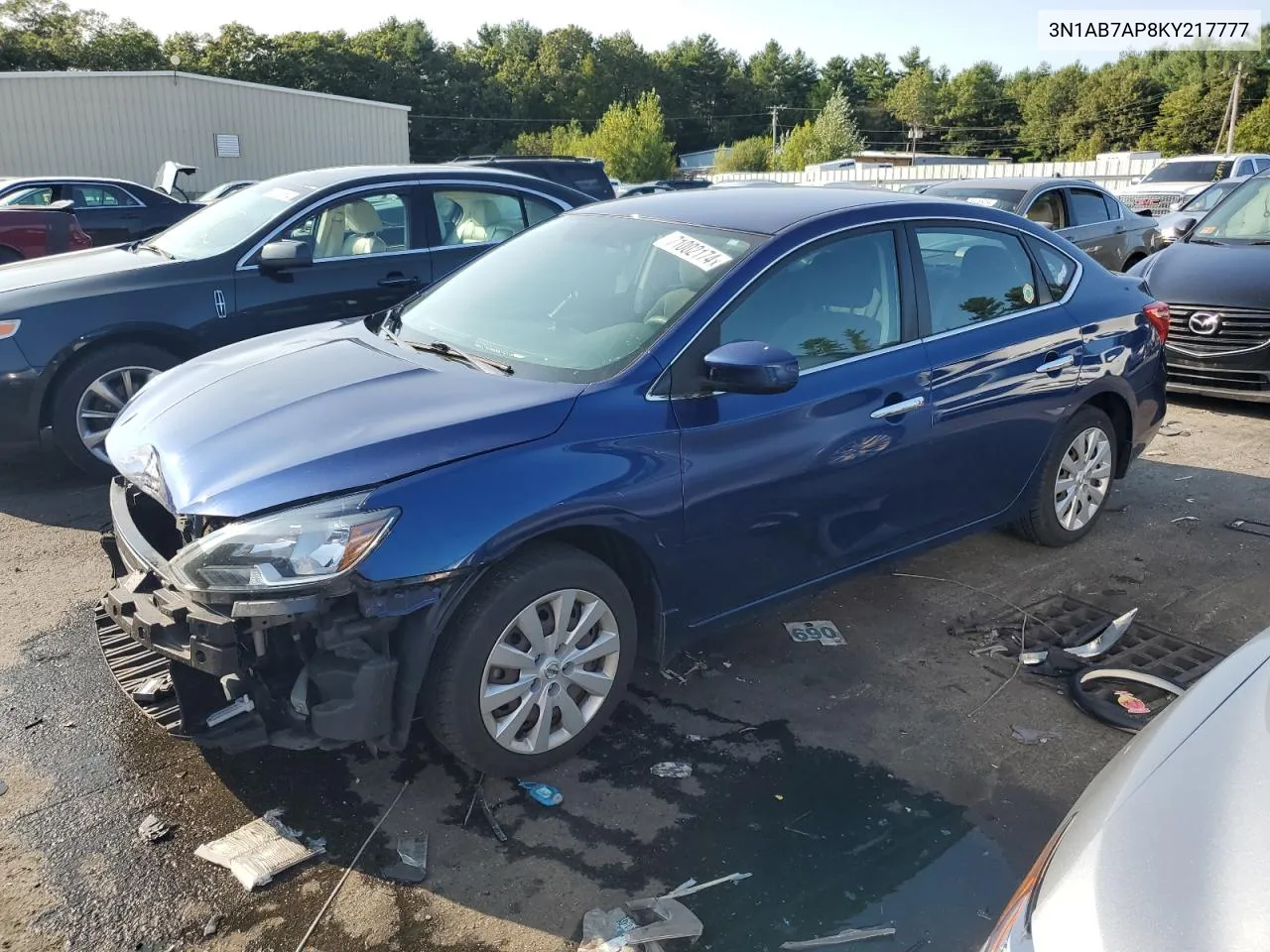 2019 Nissan Sentra S VIN: 3N1AB7AP8KY217777 Lot: 71002174