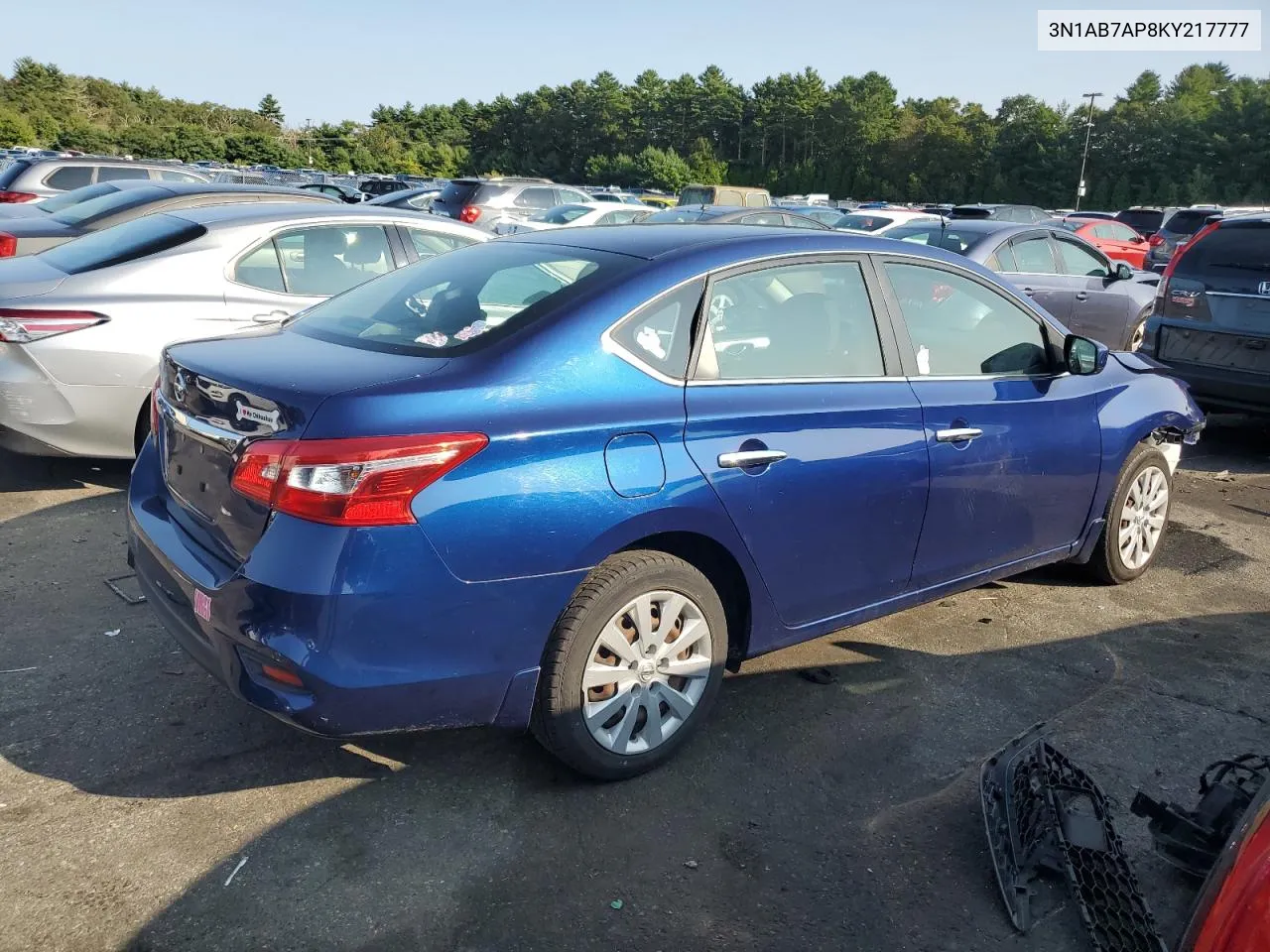 2019 Nissan Sentra S VIN: 3N1AB7AP8KY217777 Lot: 71002174