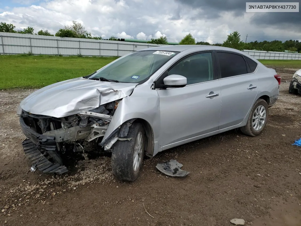 2019 Nissan Sentra S VIN: 3N1AB7AP8KY437730 Lot: 71057334