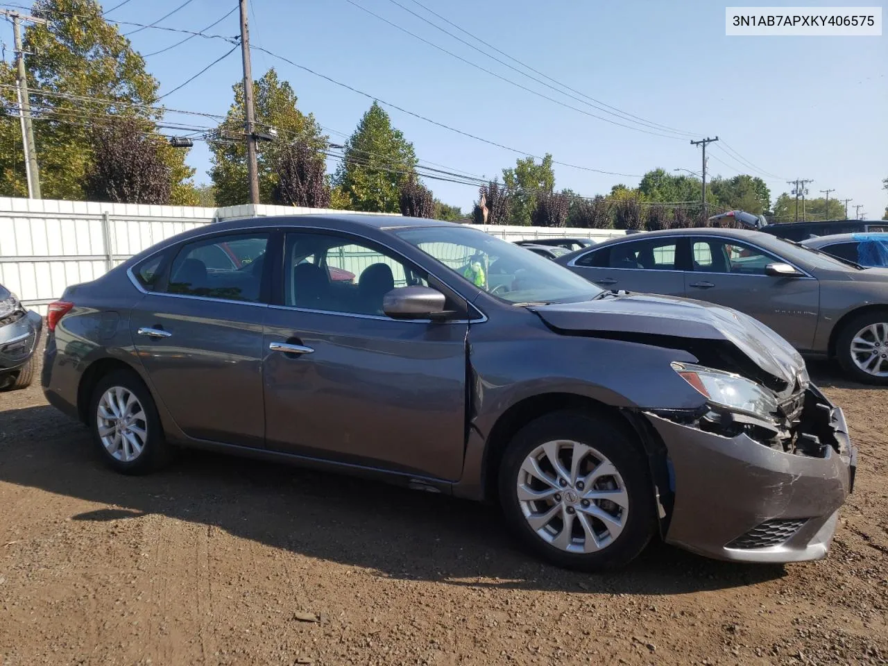 2019 Nissan Sentra S VIN: 3N1AB7APXKY406575 Lot: 71110214