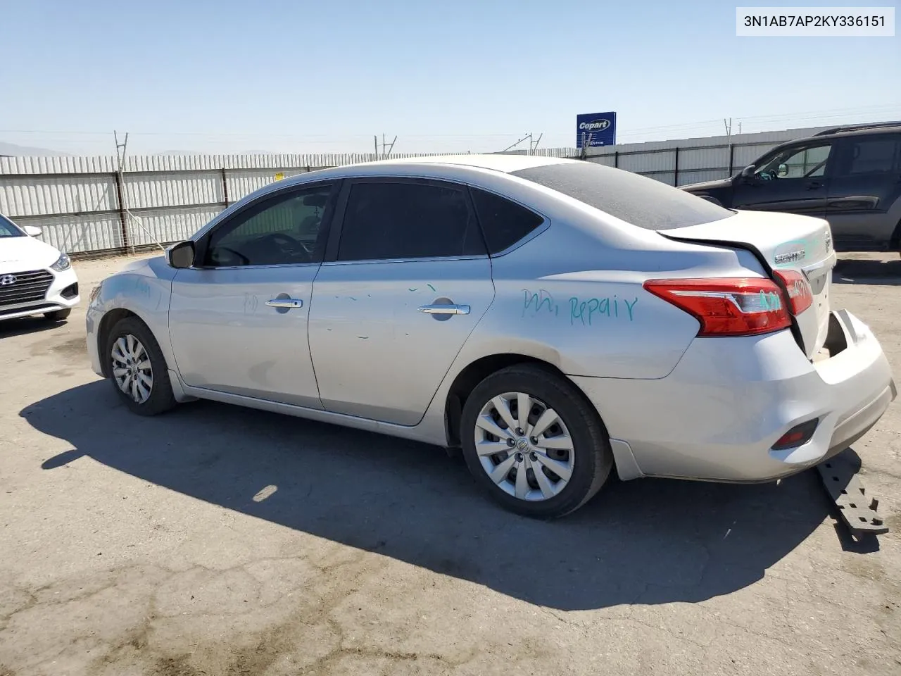 3N1AB7AP2KY336151 2019 Nissan Sentra S