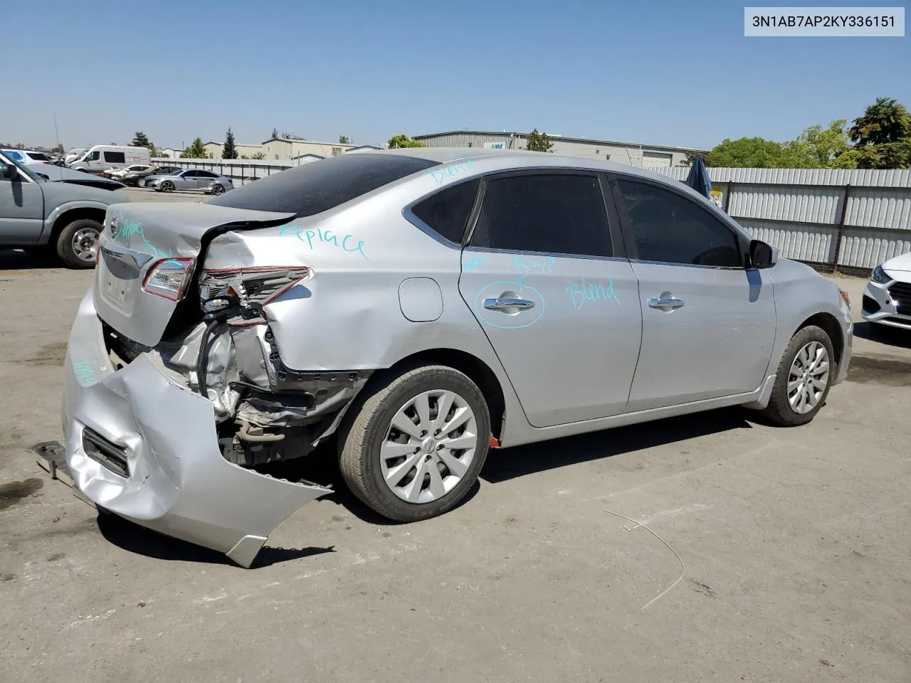 3N1AB7AP2KY336151 2019 Nissan Sentra S