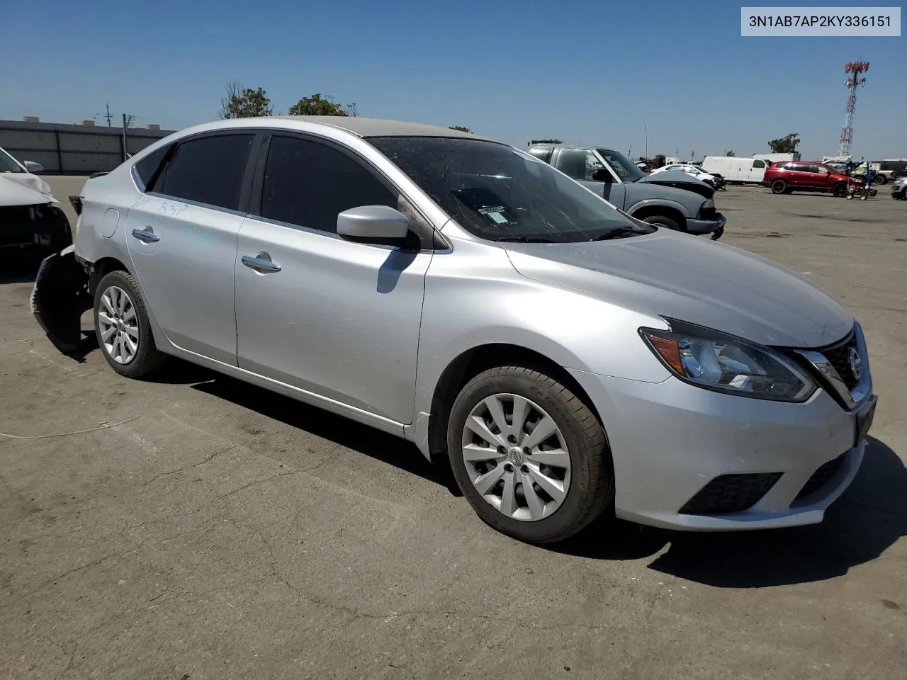 2019 Nissan Sentra S VIN: 3N1AB7AP2KY336151 Lot: 71110274