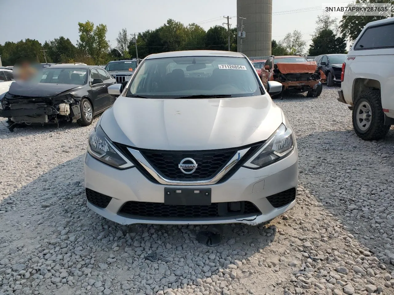 2019 Nissan Sentra S VIN: 3N1AB7AP8KY287635 Lot: 71126854