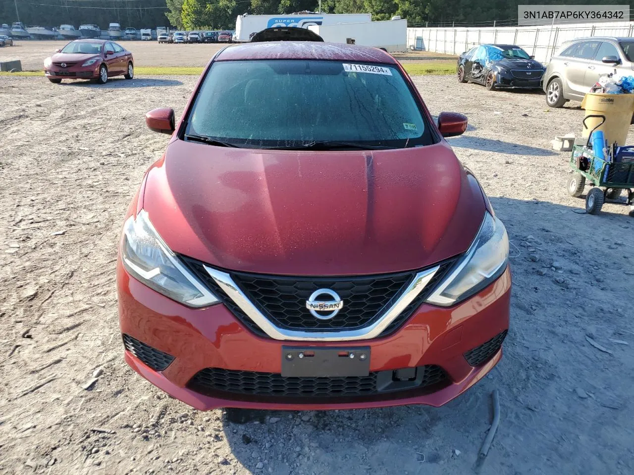 2019 Nissan Sentra S VIN: 3N1AB7AP6KY364342 Lot: 71155294