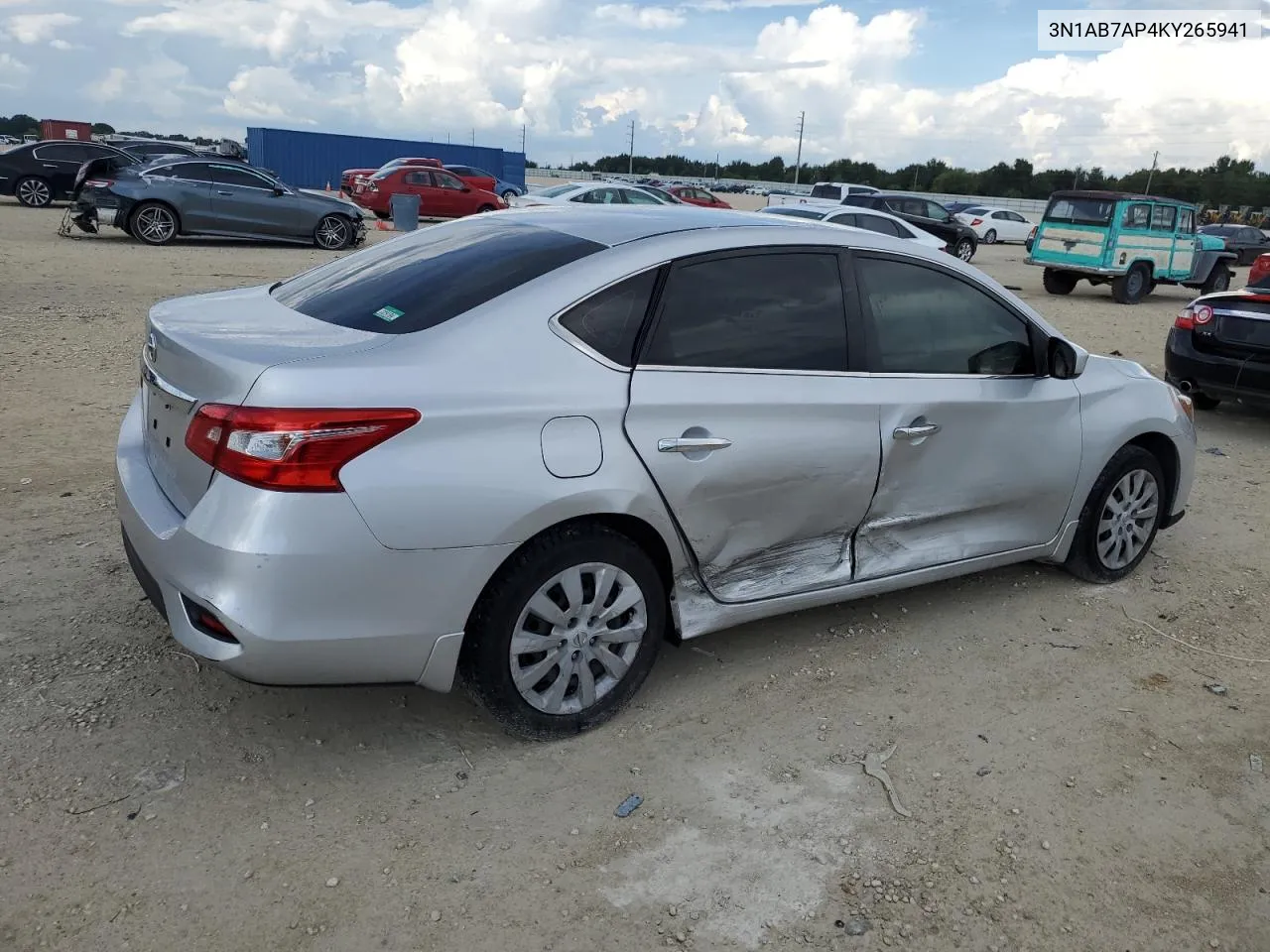 3N1AB7AP4KY265941 2019 Nissan Sentra S