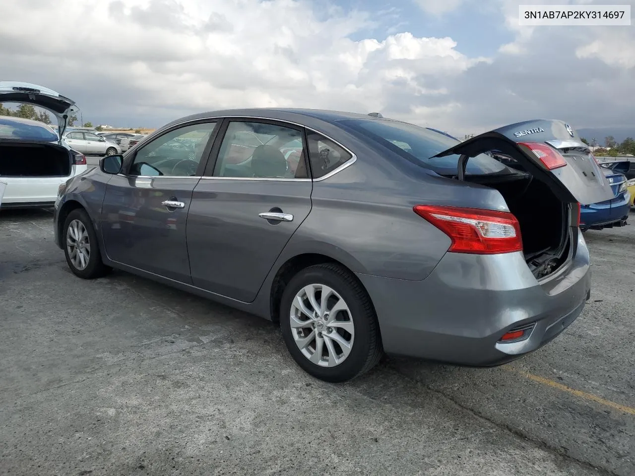 3N1AB7AP2KY314697 2019 Nissan Sentra S