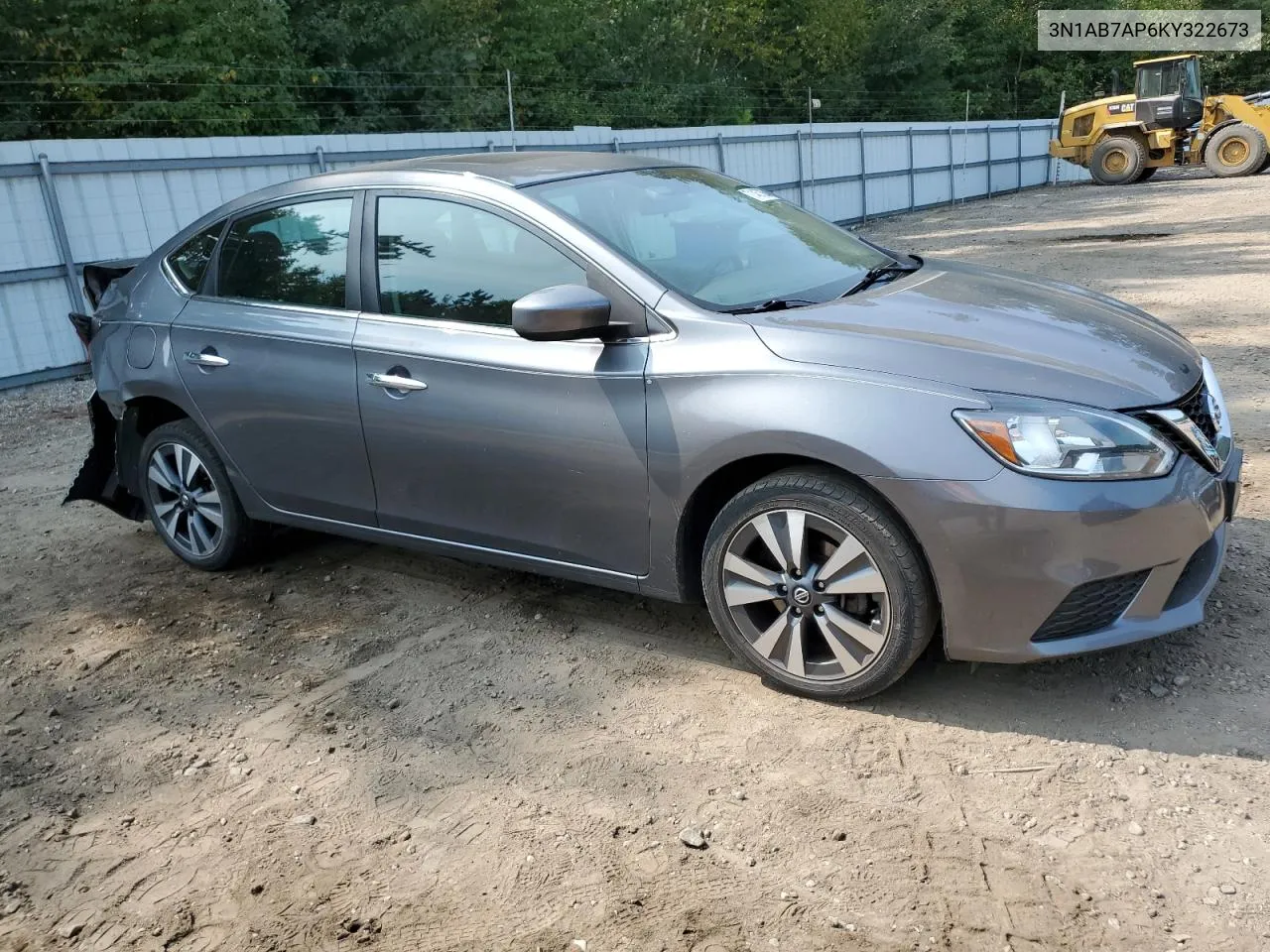 2019 Nissan Sentra S VIN: 3N1AB7AP6KY322673 Lot: 71457364