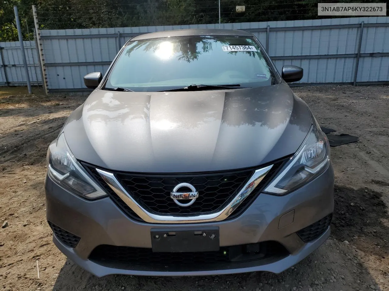 2019 Nissan Sentra S VIN: 3N1AB7AP6KY322673 Lot: 71457364