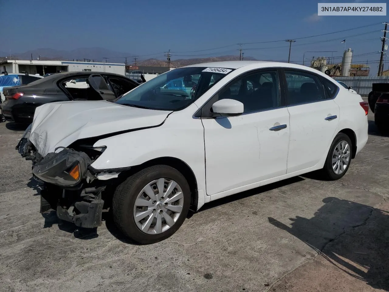 3N1AB7AP4KY274882 2019 Nissan Sentra S