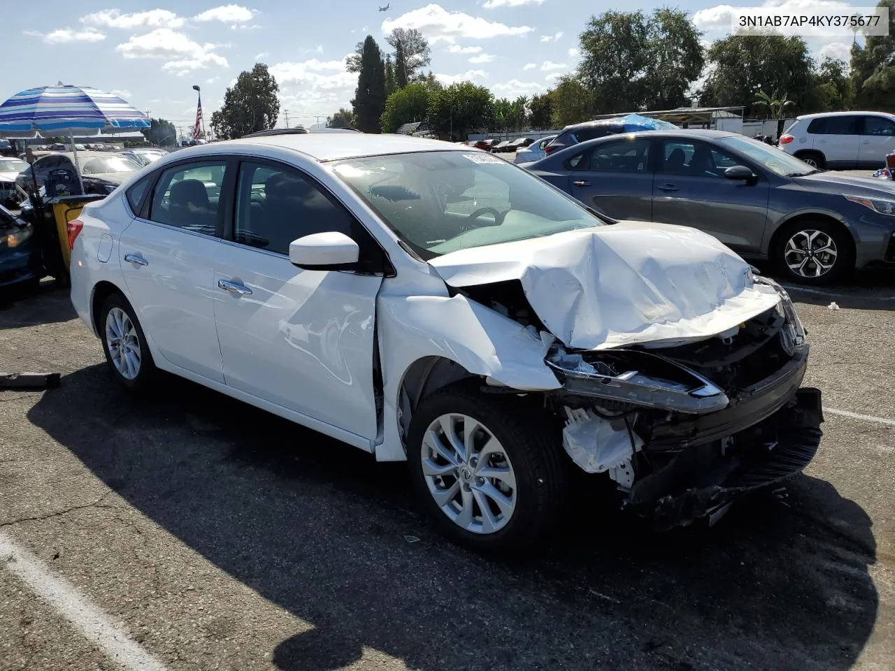 2019 Nissan Sentra S VIN: 3N1AB7AP4KY375677 Lot: 71542224