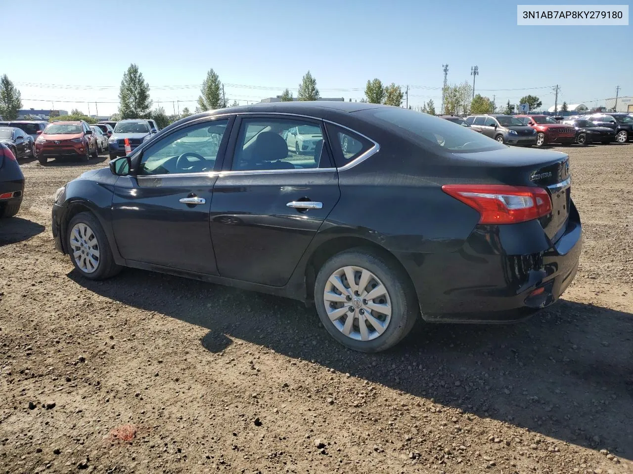 3N1AB7AP8KY279180 2019 Nissan Sentra S