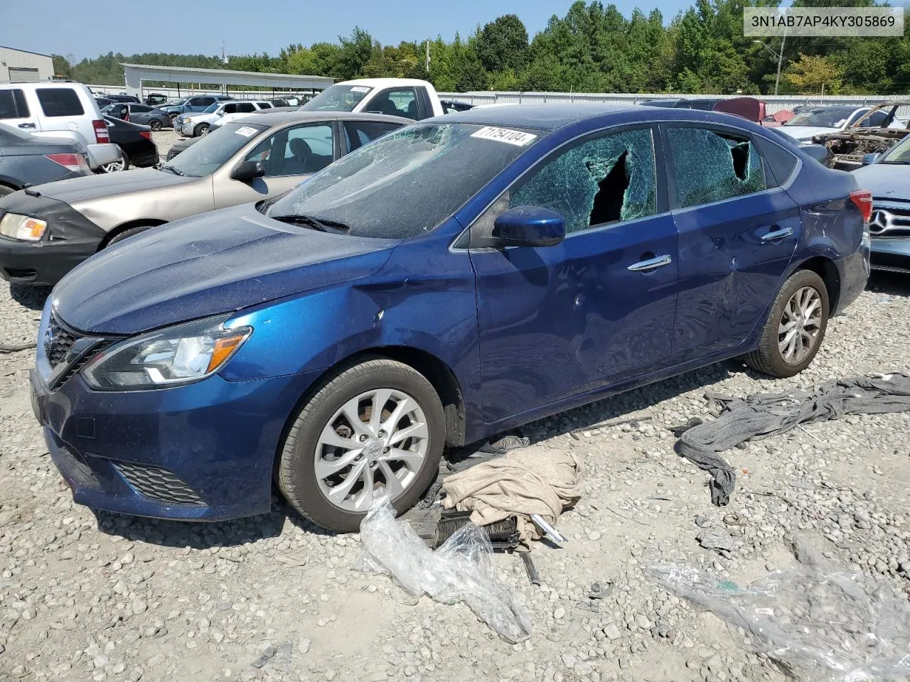 3N1AB7AP4KY305869 2019 Nissan Sentra S