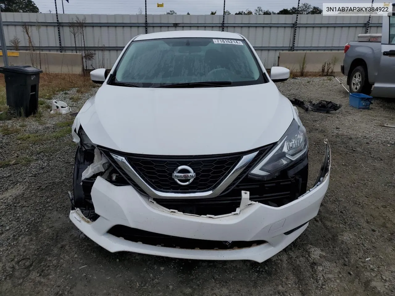 2019 Nissan Sentra S VIN: 3N1AB7AP3KY384922 Lot: 71816214