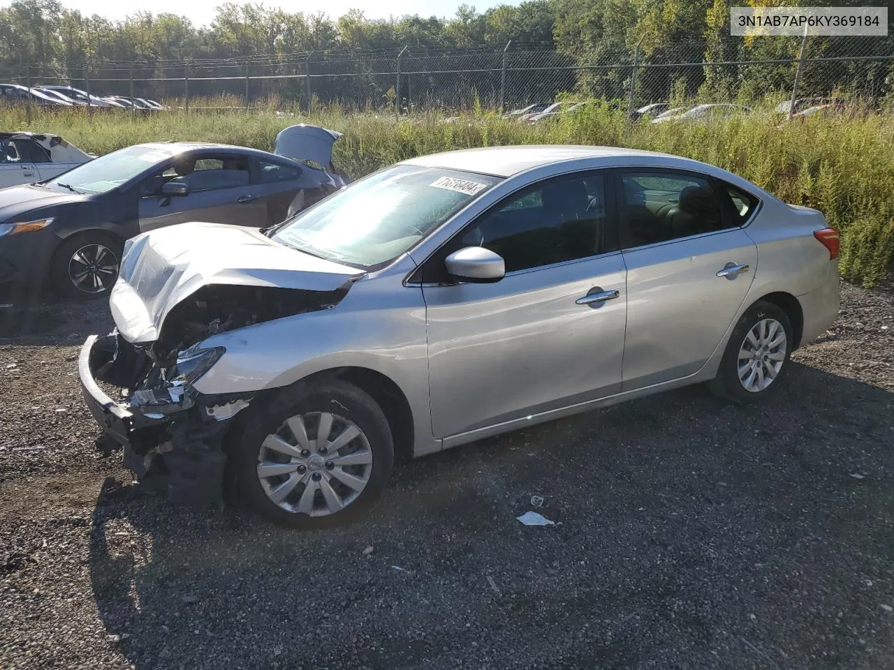 2019 Nissan Sentra S VIN: 3N1AB7AP6KY369184 Lot: 71876484