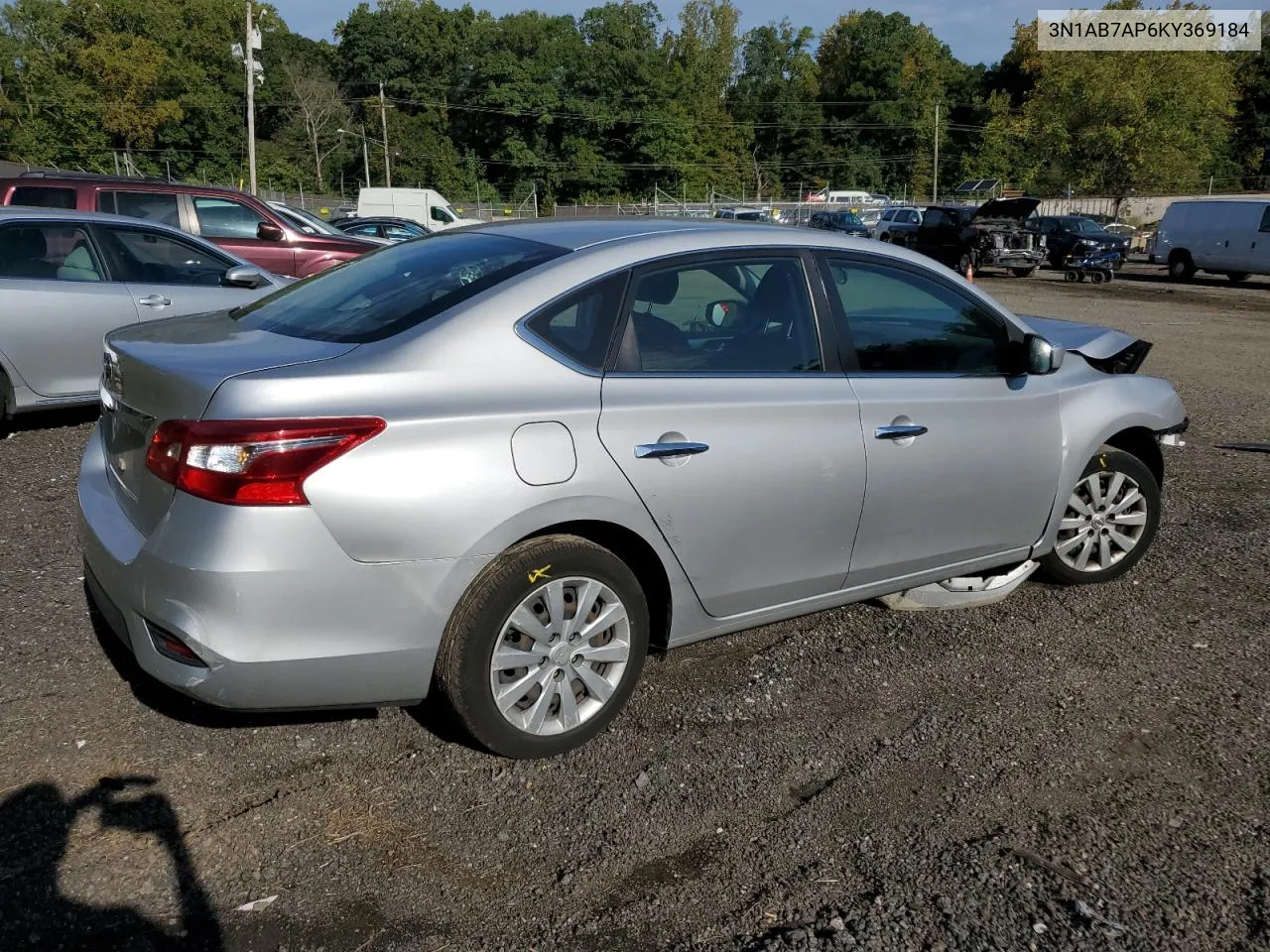 2019 Nissan Sentra S VIN: 3N1AB7AP6KY369184 Lot: 71876484