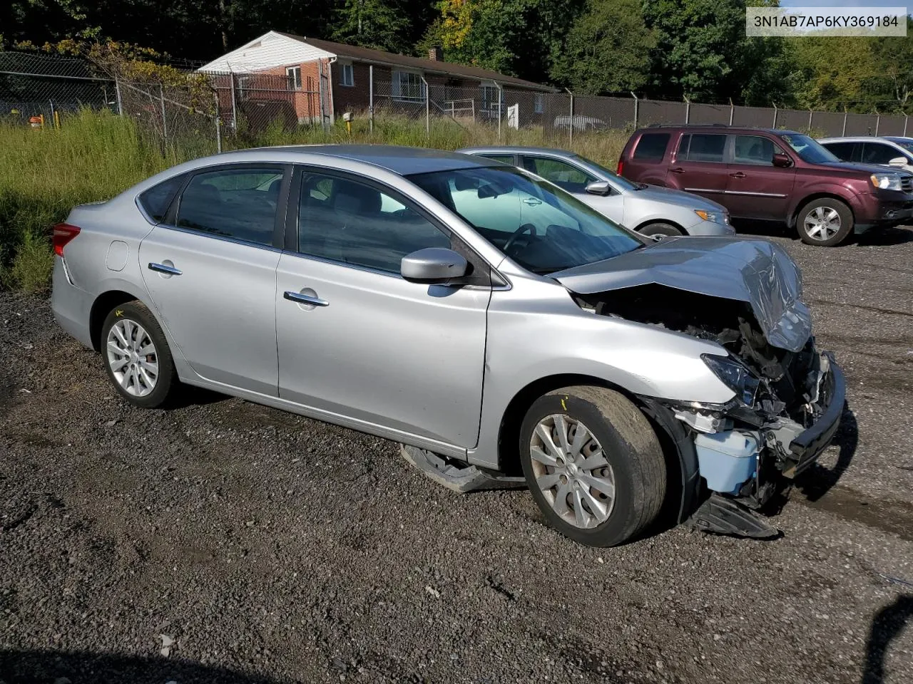 2019 Nissan Sentra S VIN: 3N1AB7AP6KY369184 Lot: 71876484