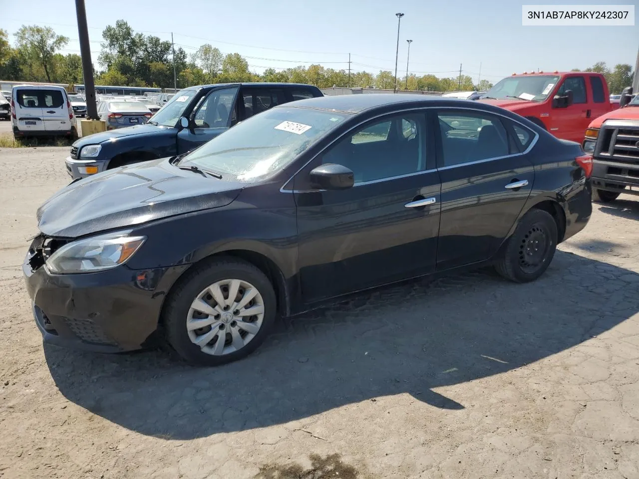 2019 Nissan Sentra S VIN: 3N1AB7AP8KY242307 Lot: 71917514