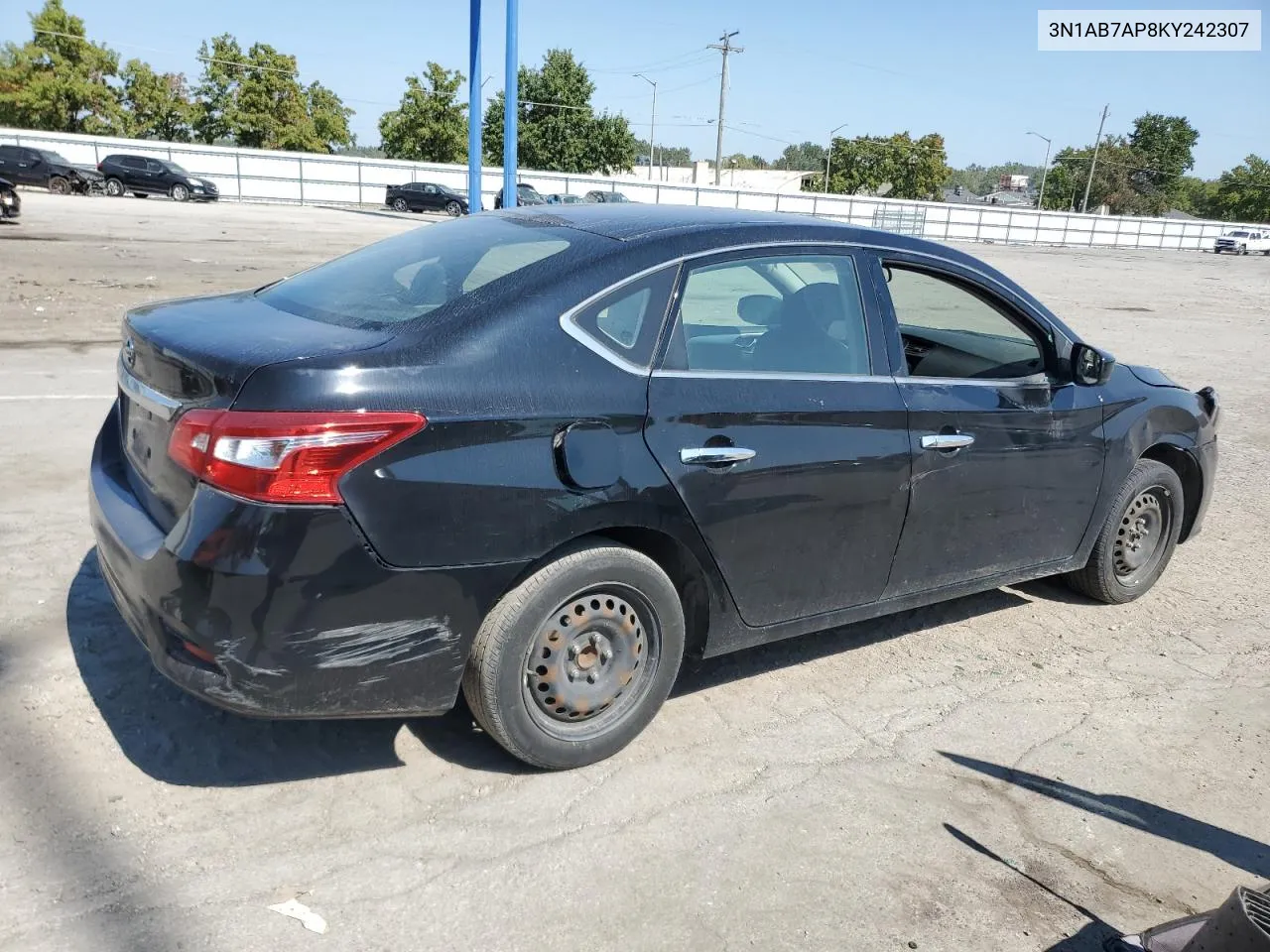 3N1AB7AP8KY242307 2019 Nissan Sentra S