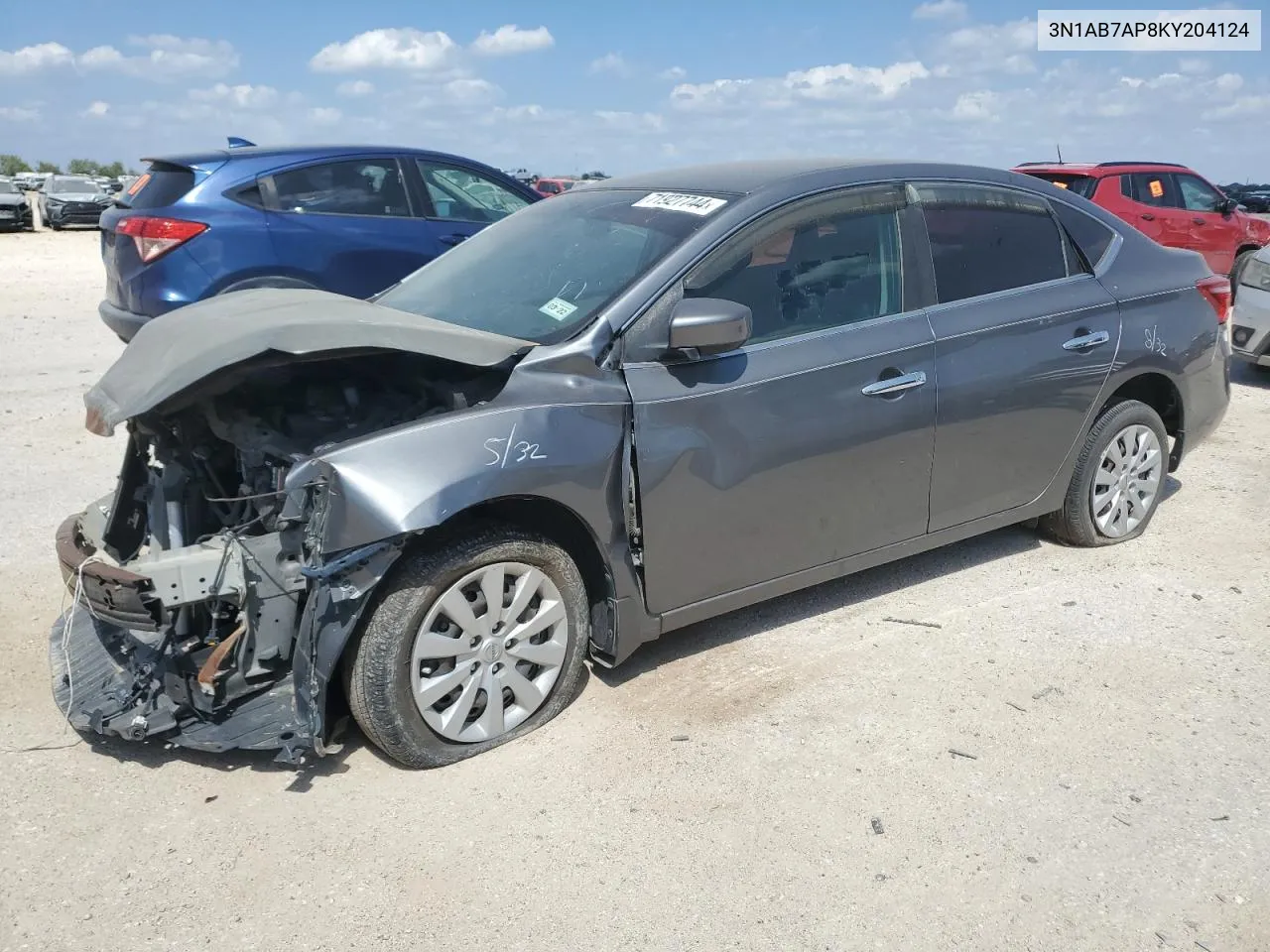 2019 Nissan Sentra S VIN: 3N1AB7AP8KY204124 Lot: 71927744