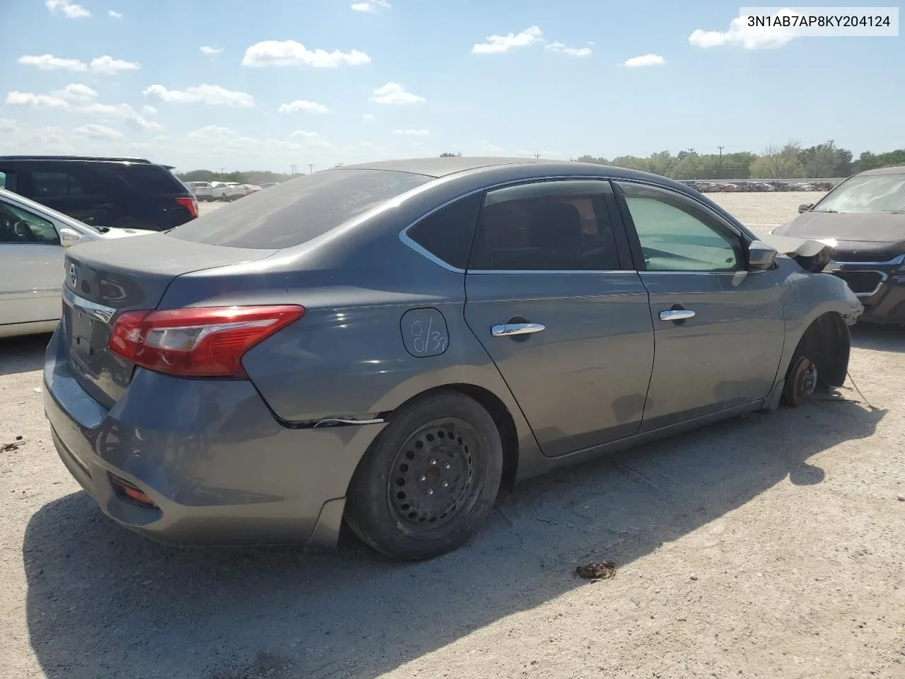 3N1AB7AP8KY204124 2019 Nissan Sentra S