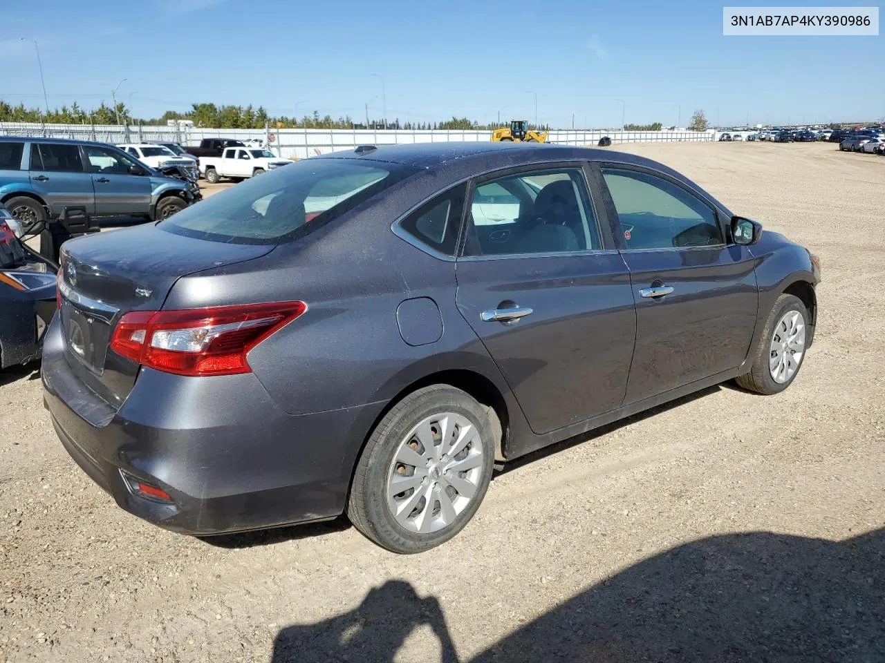 2019 Nissan Sentra S VIN: 3N1AB7AP4KY390986 Lot: 71944754