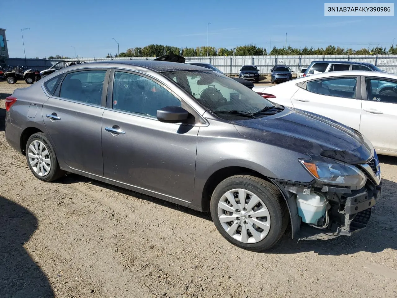 2019 Nissan Sentra S VIN: 3N1AB7AP4KY390986 Lot: 71944754