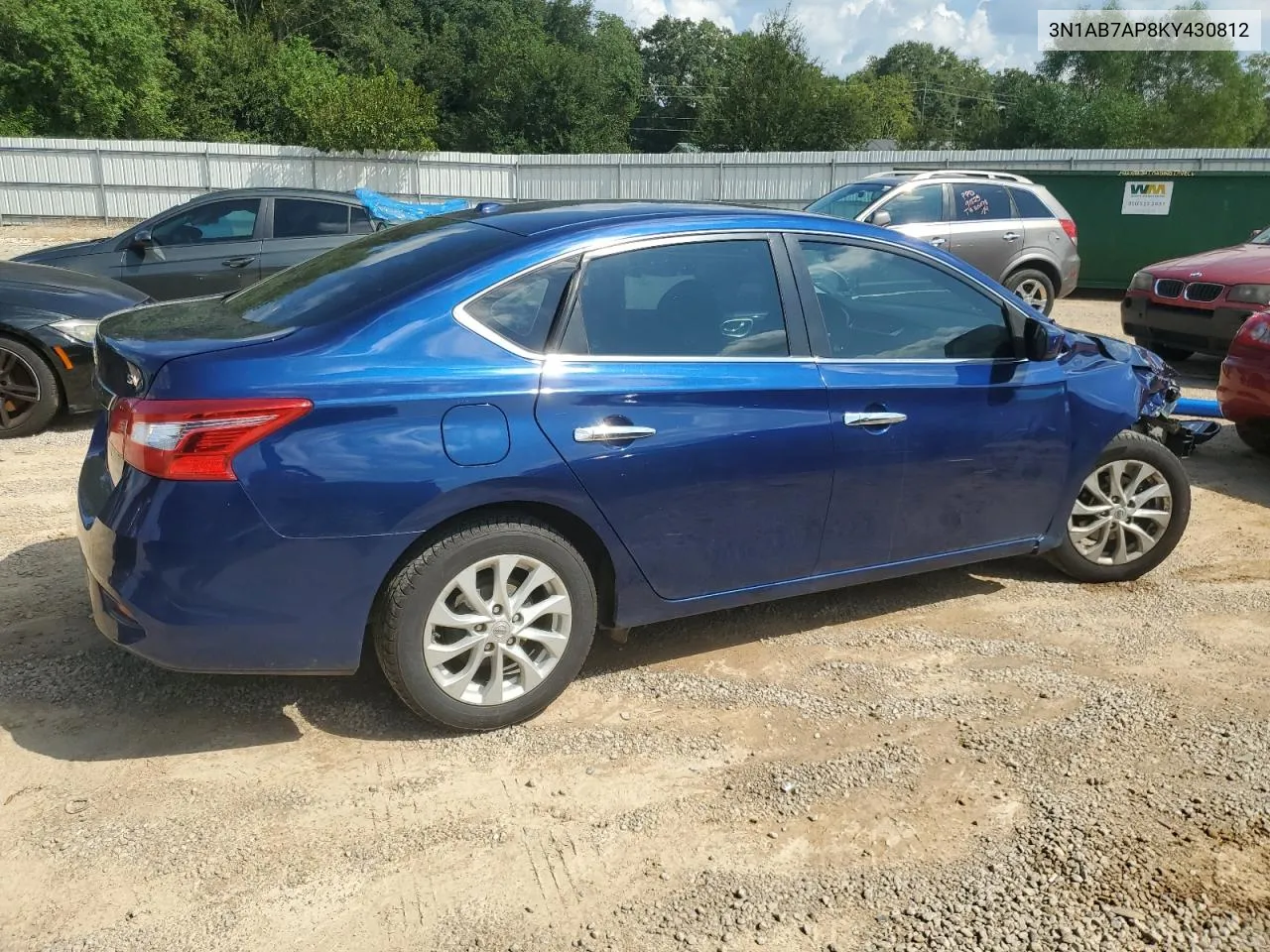 2019 Nissan Sentra S VIN: 3N1AB7AP8KY430812 Lot: 72109004