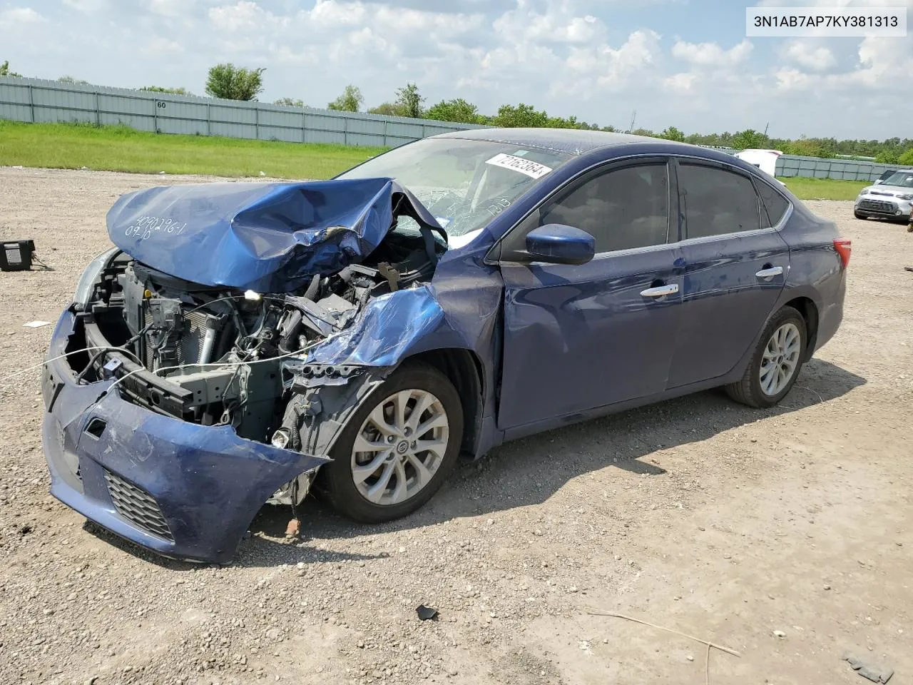 3N1AB7AP7KY381313 2019 Nissan Sentra S