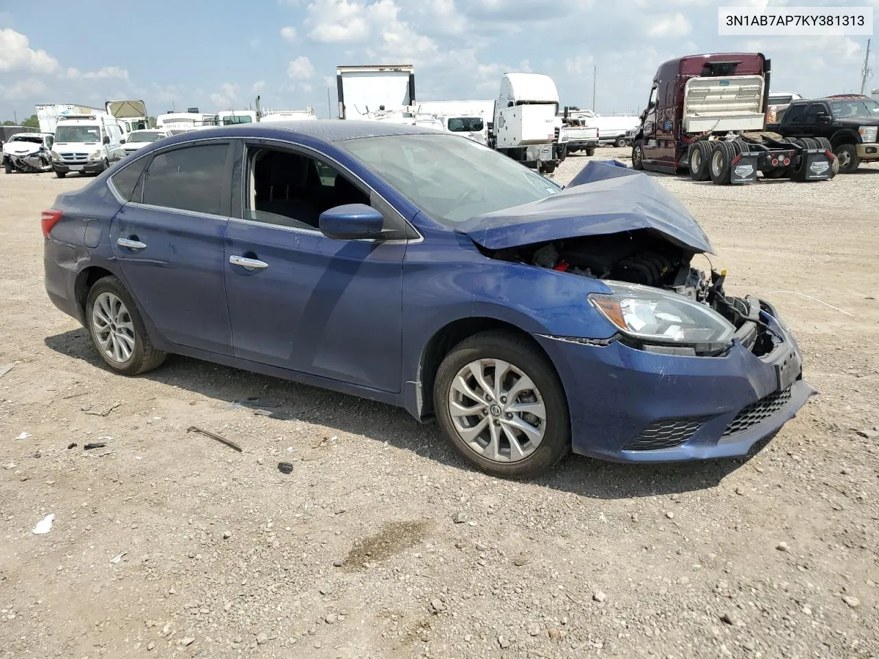 3N1AB7AP7KY381313 2019 Nissan Sentra S