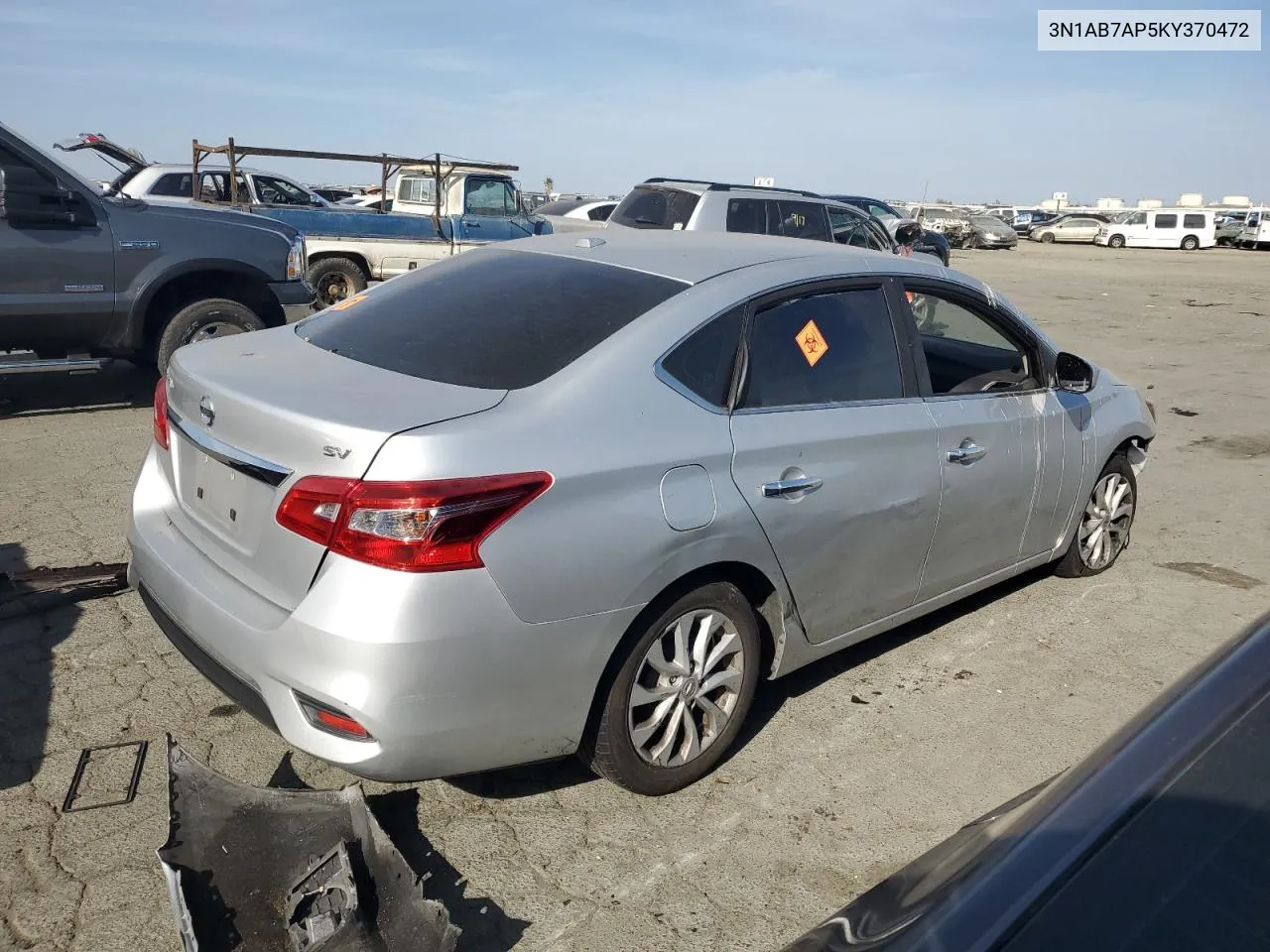 2019 Nissan Sentra S VIN: 3N1AB7AP5KY370472 Lot: 72223464