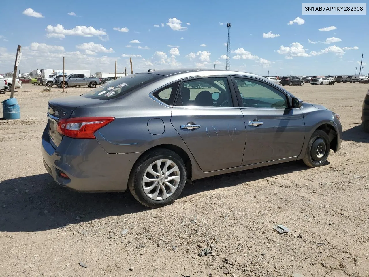 2019 Nissan Sentra S VIN: 3N1AB7AP1KY282308 Lot: 72236414